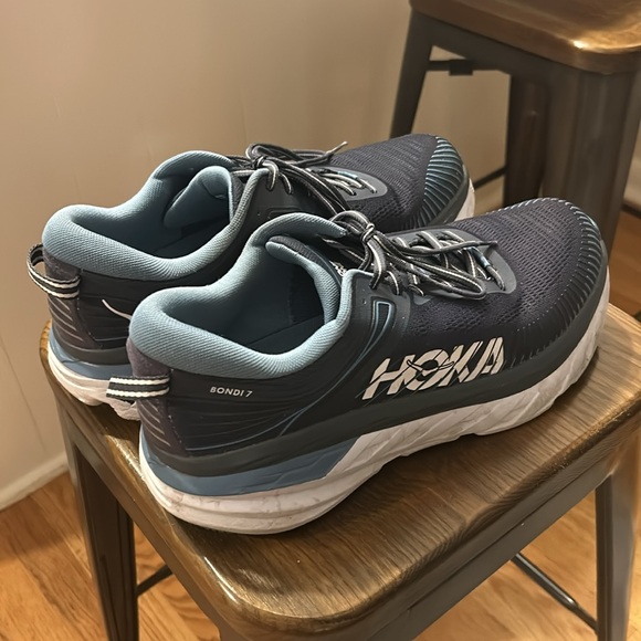 Men’s blue Hoka one one running shoes - Picture 3 of 6
